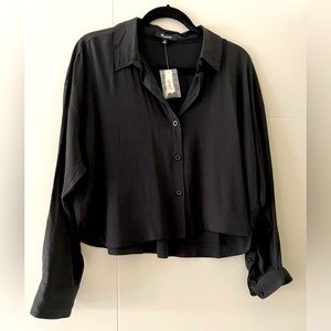Nordstrom, new with tags.Madewell black blouse. Size M